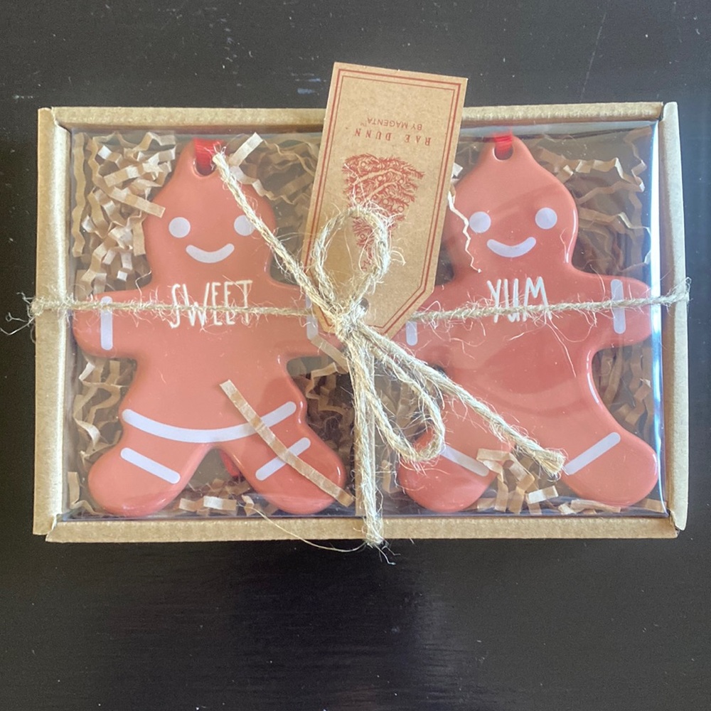 Rae Dunn small gingerbread ornaments